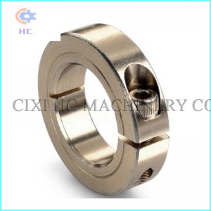 One piece clamping shaft collar