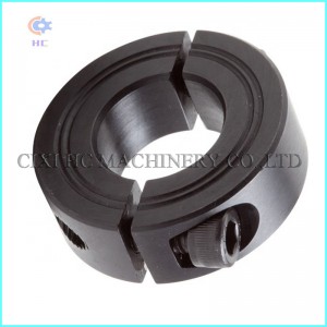 Two piece clamping shaft collar
