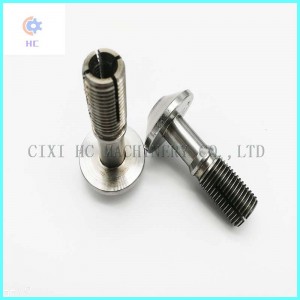 Customed Precision CNC Machining Double Slots Through Hole Bolt Screw Nut